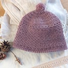 Baby Hat, 100% organic wool, 0-6 months