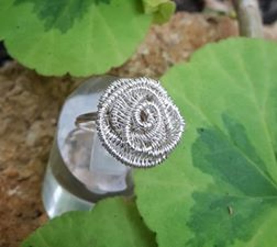 Wire Wrapped Rose Ring custom made
