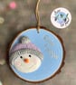 Handmade personalised Snowman Christmas Decoration - Image 8