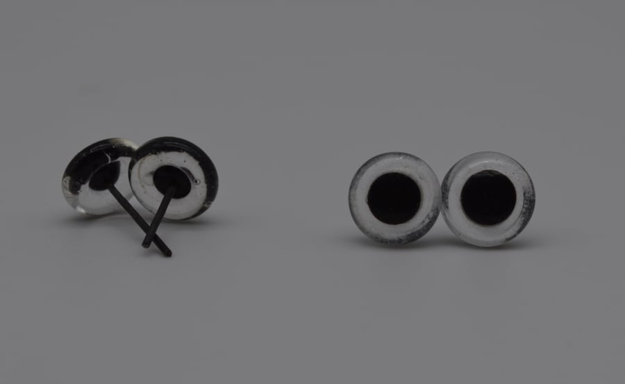 8mm Clear glass eyes