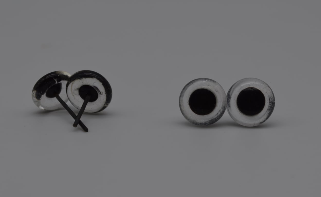 8mm Clear glass eyes
