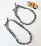 Navy, Orange, Pink, Yellow & Green Liberty Print Fabric Necklace - Image 3