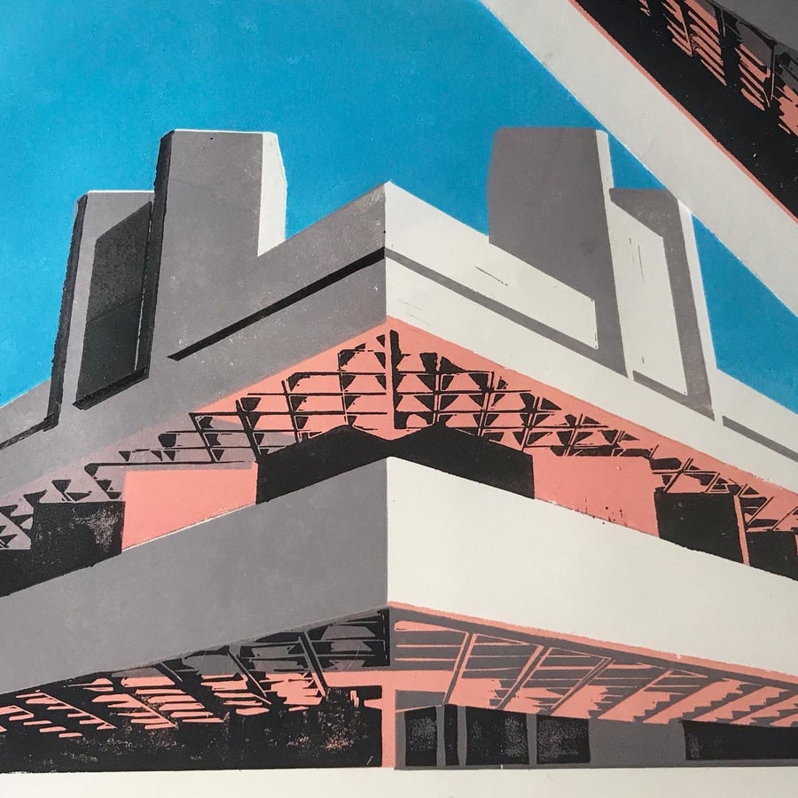 National Theatre Linocut