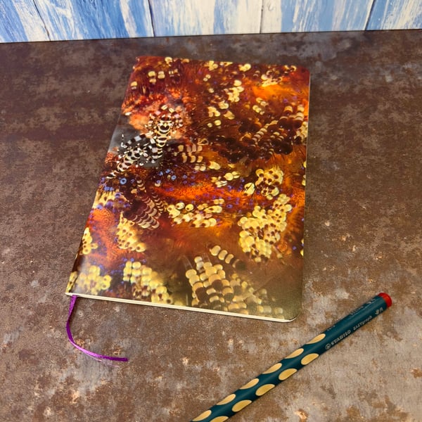 Notebook, Marine themed, A5 (ish), made from up-cycled and recycled materials.