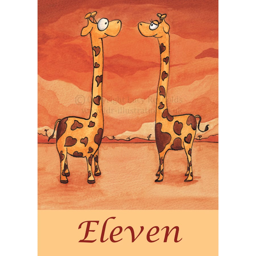 Table Numbers 11-20 Giraffes
