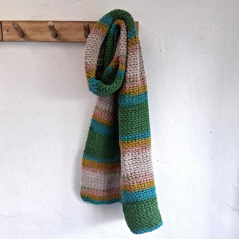 Crochet Pattern PDF - Willow Scarf - Cotton DK 