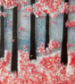 Artist made fused glass 'Cherry Blossom' Picture. - Image 4