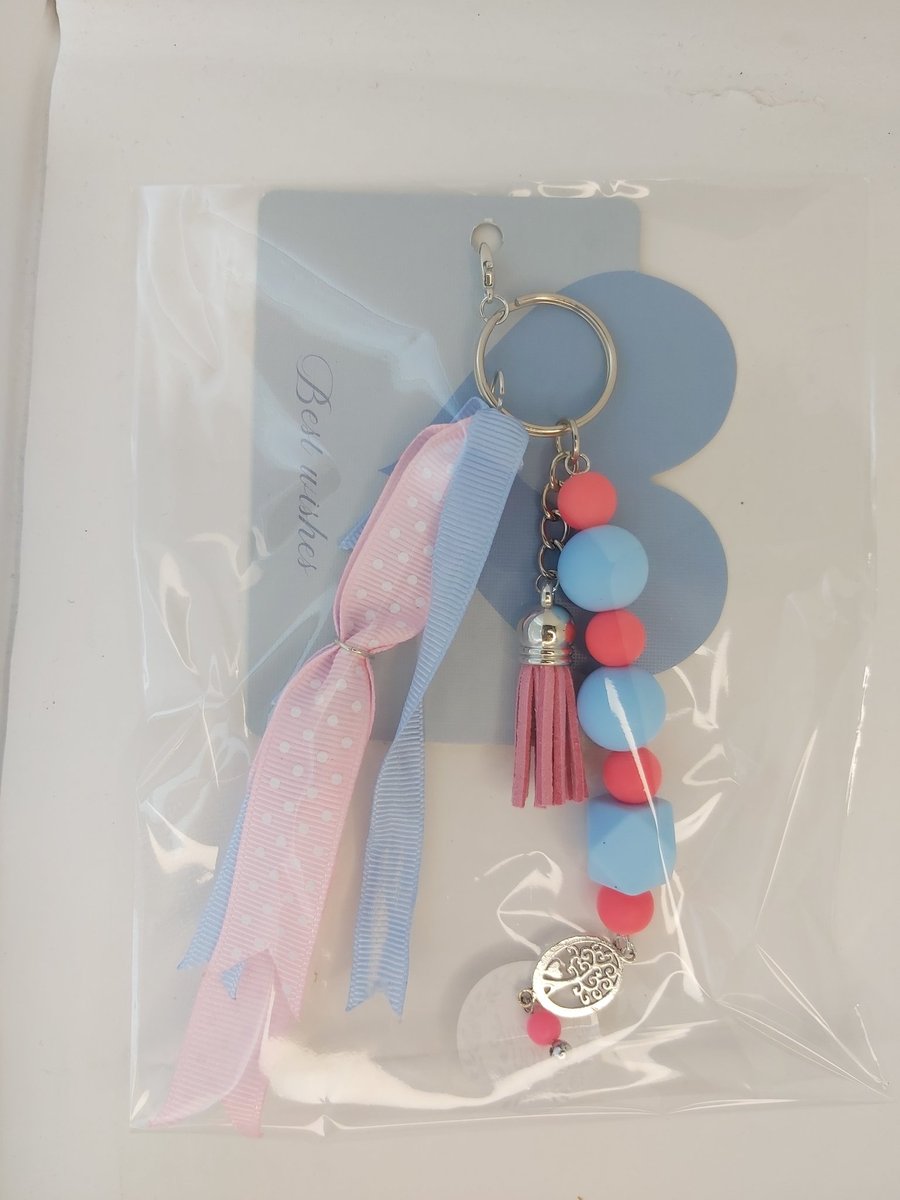 Beaded Keychain, tassel Bag charm can be customised 