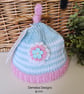 SALE Designer Newborn Knotted Pixie Hat with Cotton - Image 3