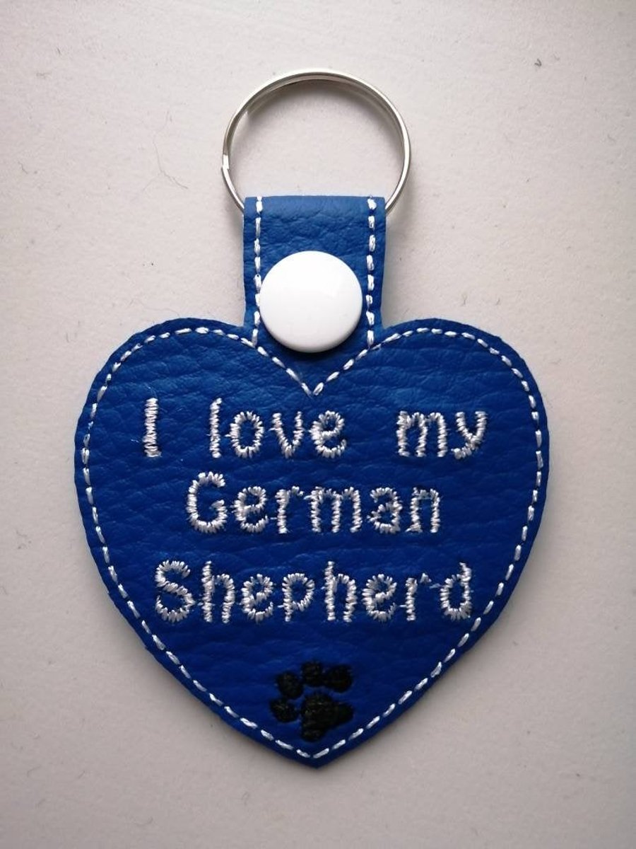 437. I love my German Shepherd keyring.