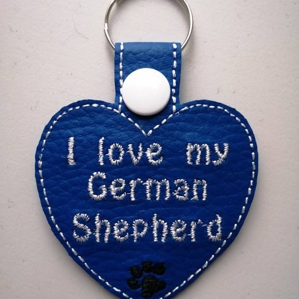 437. I love my German Shepherd keyring.