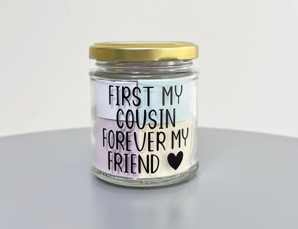 Cousin Quote Jar, 31 Quotes, Sentimental Gift Present For Cousins, Best Cousin