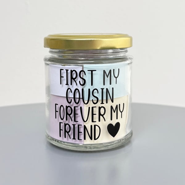Cousin Quote Jar, 31 Quotes, Sentimental Gift Present For Cousins, Best Cousin