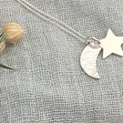 CRESCENT MOON AND STAR NECKLACE