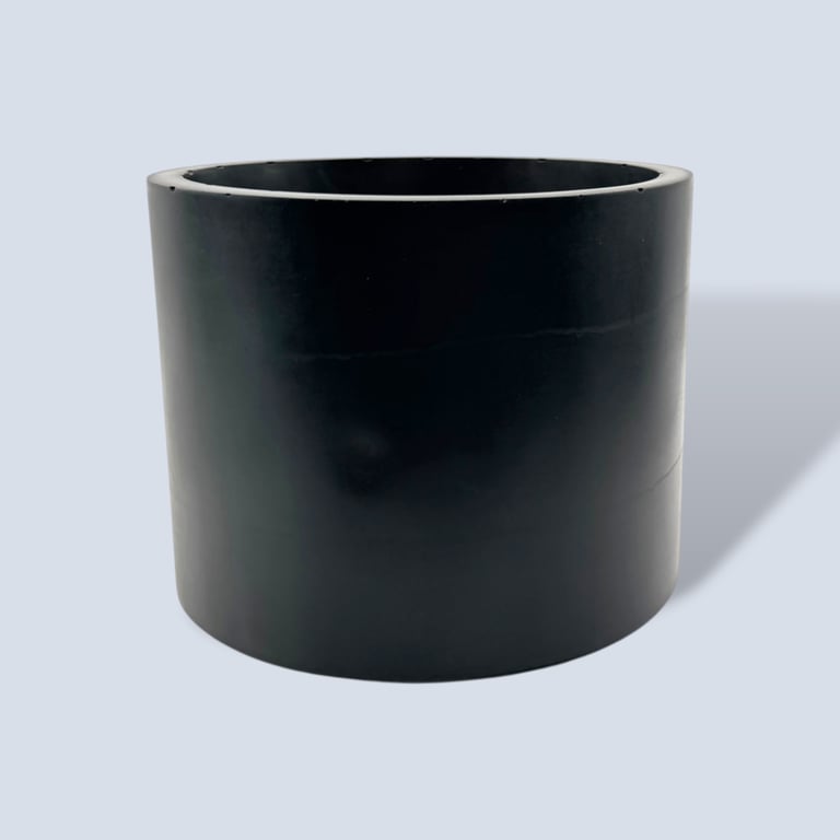 15 cm Round Black Satin Finish Plant Pot Indoor Houseplant Planter
