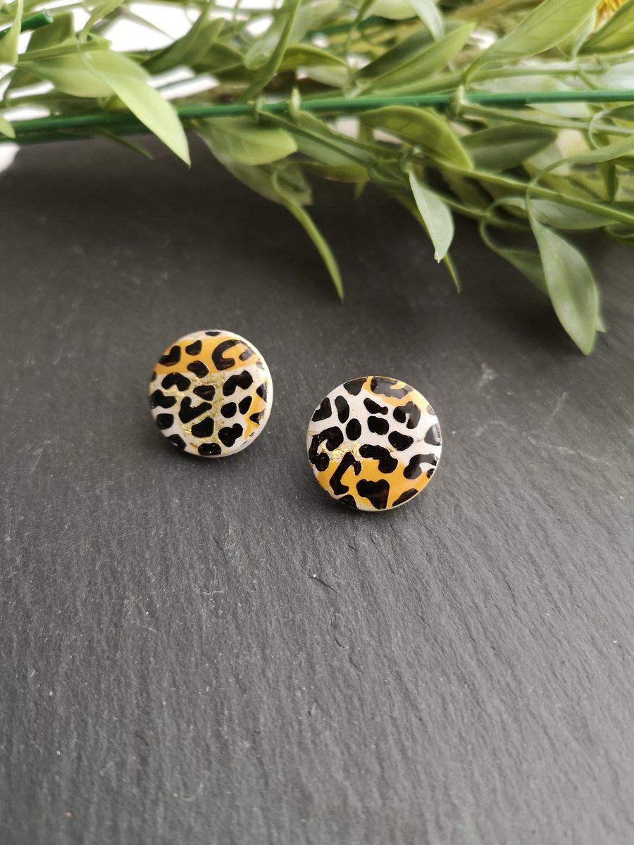Animal Print Medium Studs