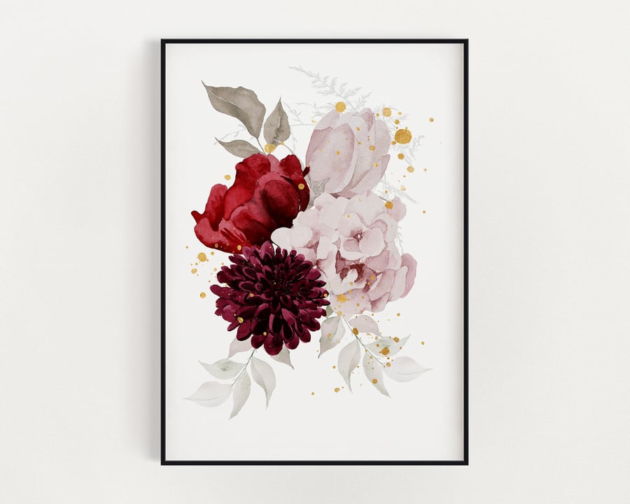 SPRING FLORAL Wall Art, Botanical Print, Flower Wall Art, Wall Art Print