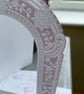 5 Fancy Arch shaped, embossed white and pink, apature card blanks and envelopes - Image 3