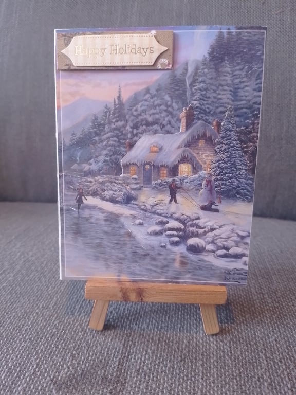 Snowy Happy Holidays card 