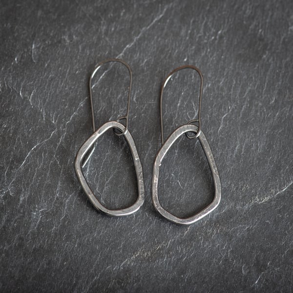 Medium Urban Ocean Sterling Silver Earrings