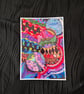 A5 Multicoloured Abstract Art Print - Dancing & Dreaming