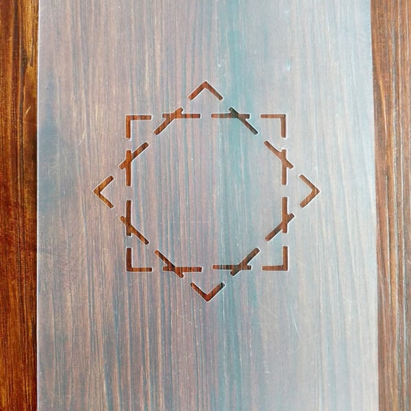 Boxes Quilting Stencil A5 Mask Reusable PP Sheet for Arts & Crafts, DIY