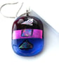 Dichroic Glass Pendant 272 Purple Handmade with silver plated chain - Image 5