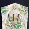 Vintage Sanderson cottage flowers fabric peg bag