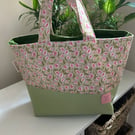 Mini Tote bag Pistachio Tulips 