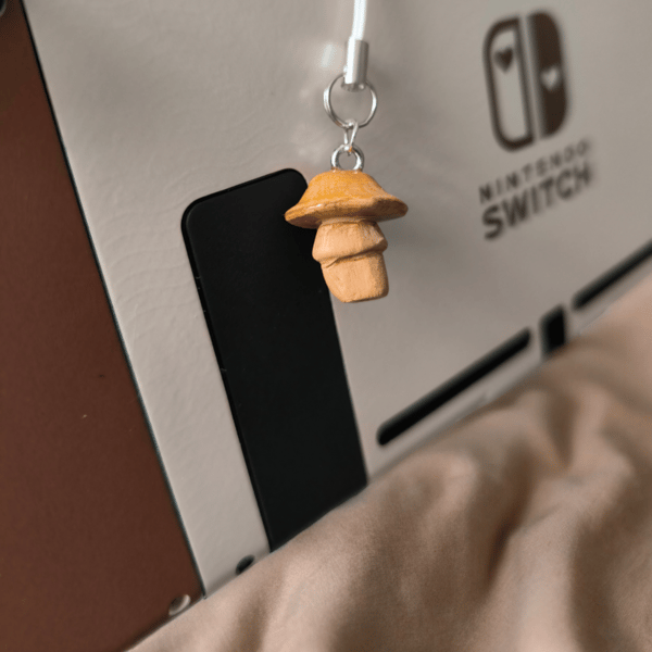 Dainty Mushroom Phone and Switch Charm