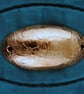 Floral domed oval Copper Spacer connector - etched copper connector - Image 1