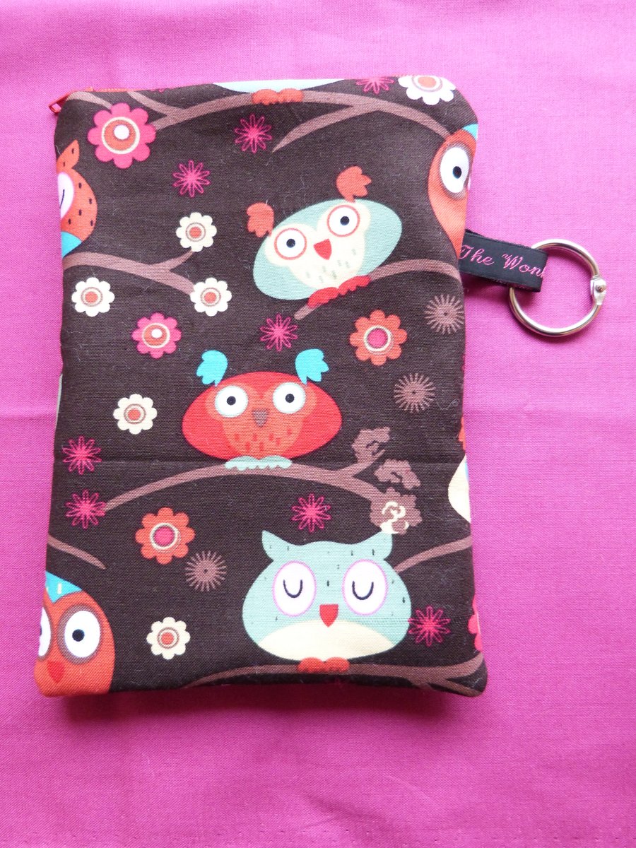 Handmade Owls on Brown e-Reader case