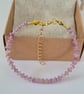 Pale Purple Frosted Glass Rondelle Bead Bracelet  - Image 4