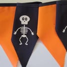 skeleton bunting - 5 mtr Halloween fabric bunting