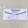 Black and Silver Beaded Girls Anklet