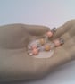 Morganite and Vintage Acrylic Bicone Beaded Necklace and Earrings, Gift for Her - Image 10