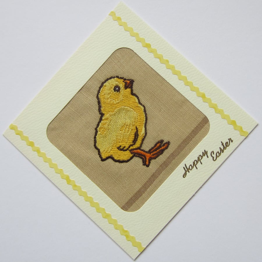Embroidered Easter Chick Card