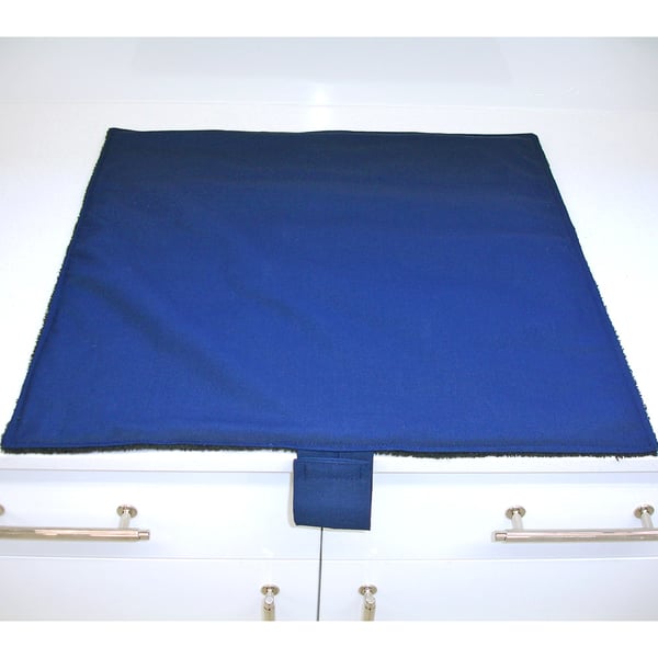 Mat Pad Cover Everhot 60 Range Navy Blue - Black Towelling Back