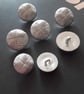 Vintage Platinum looking Buttons 18mm 28L  - Image 5