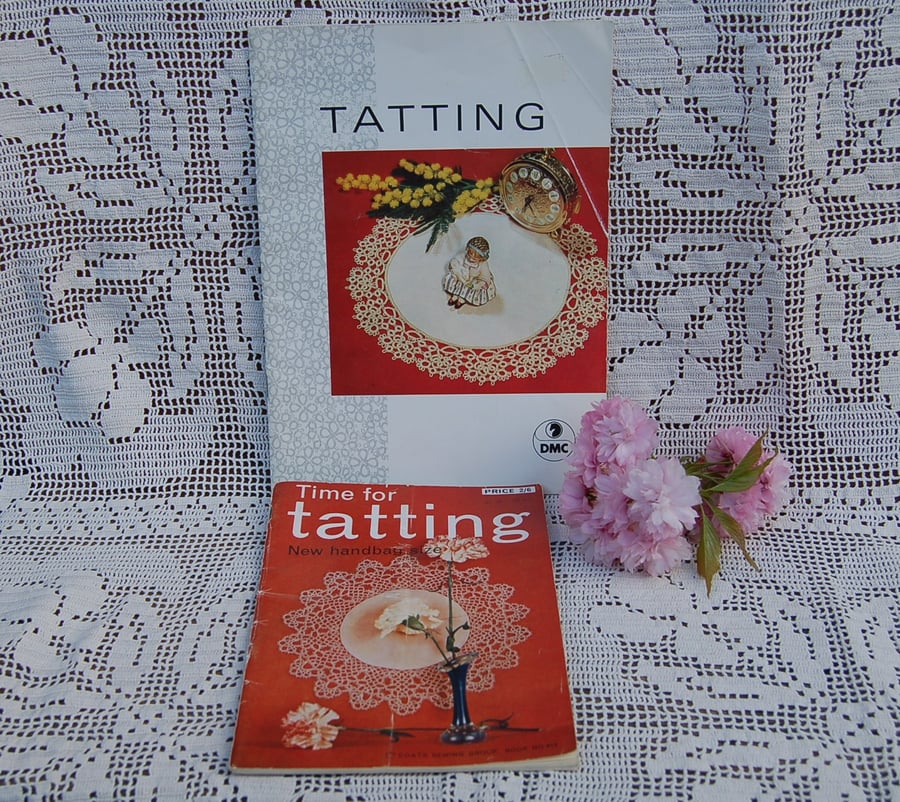 Tatting Patterns.  Two tatting booklets with working instructions and patterns