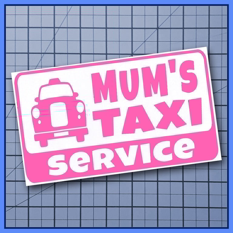 MUM'S TAXI SERVICE Car Bumper Sticker Vinyl Decal