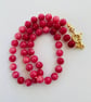 Rhodochrosite semi precious stone necklace  - Image 2