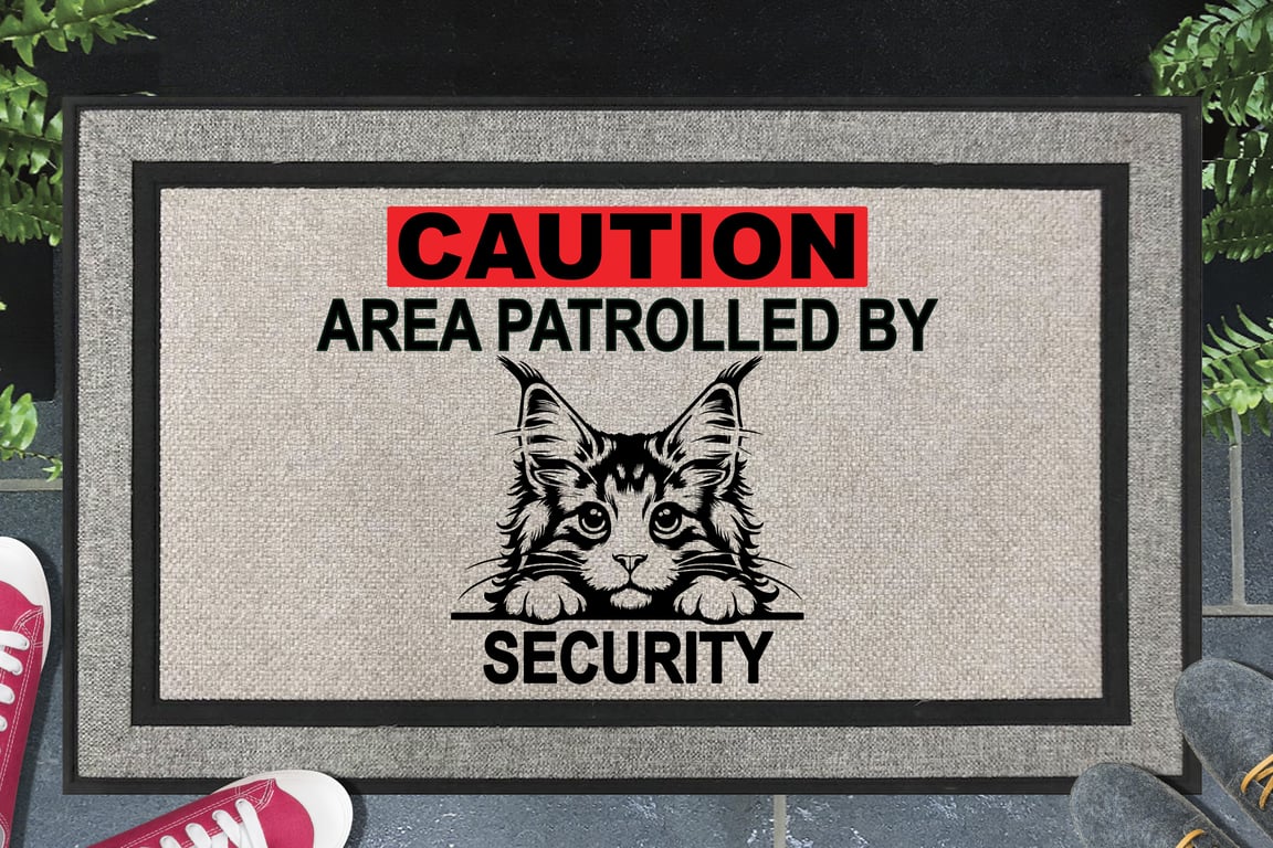 Maine Coon Cat Security Door Mat No.1 - All Weather - Welcome Mat - 45x70cm 