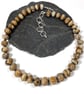 Jasper hematite and sterling silver chunky bead necklace