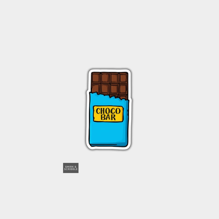 Funny Vinyl Sticker For Adults - Chocolate Bar - Folksy