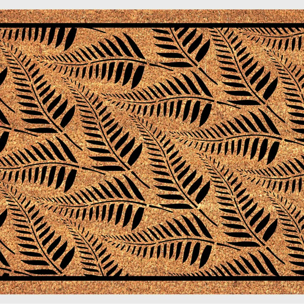 Fern Leaves Door Mat - Fern Leaves Welcome Mat - 3 Sizes