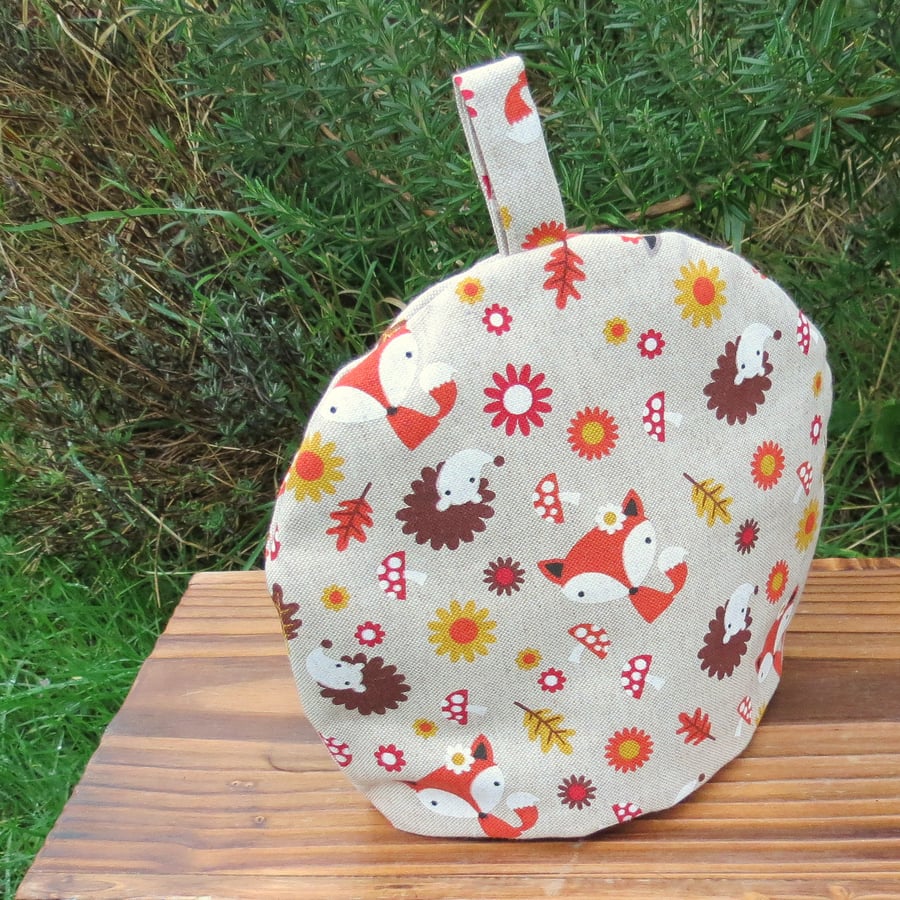 Tea for one!  A whimsical tea cosy, size small.  To fit a 1 - 2 cup teapot.