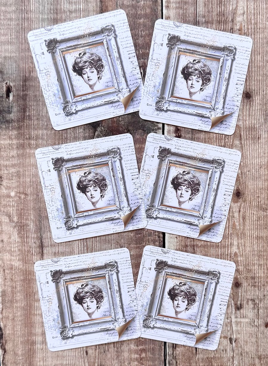 Vintage inspired ladies card toppers ephemera