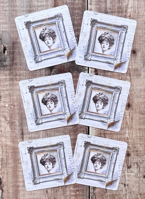 Vintage inspired ladies card toppers ephemera