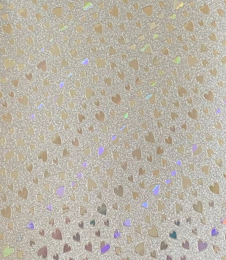 A4 Sheets Sparkly Self Adhesive Silver Glitter Paper Non Shed 80gsm Holographic
